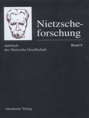 cover image of Nietzscheforschung Band 8